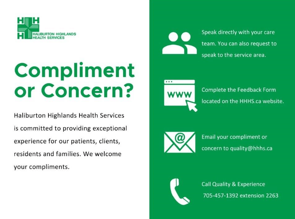compliments and concerns poster